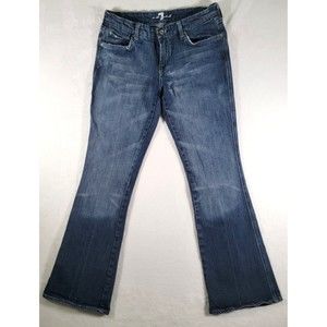 Seven 7 For All Mankind Low-Rise Flare Bootcut Women's Jeans Size 29 A Pocket